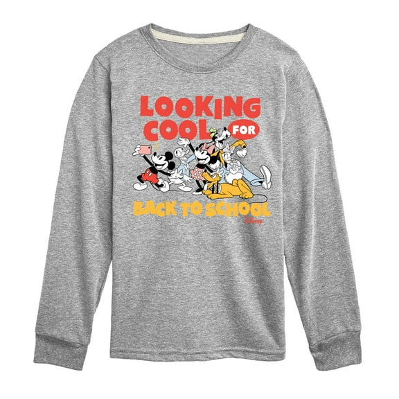 Disney - Looking Cool For Back To School - Toddler & Youth Long Sleeve Graphic T-Shirt