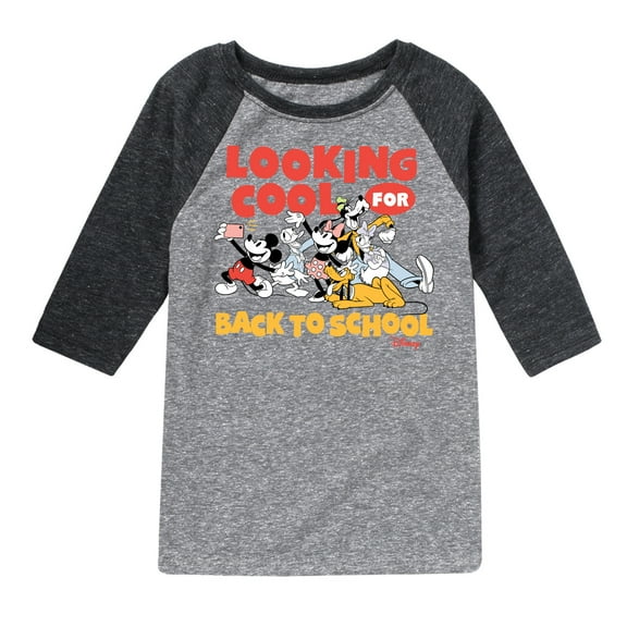 Disney - Looking Cool For Back To School - Toddler & Youth Raglan Graphic T-Shirt
