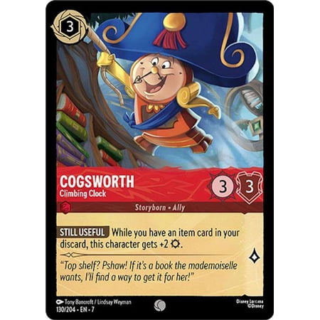 Disney Lorcana Archazia's Island Common Cogsworth - Climbing Clock #130