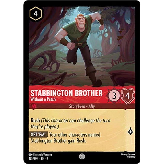 Disney Lorcana Archazia's Island Common Stabbington Brother - Without a Patch #125