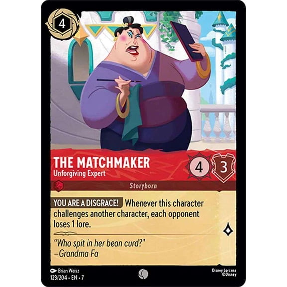 Disney Lorcana Archazia's Island Common The Matchmaker - Unforgiving Expert #123