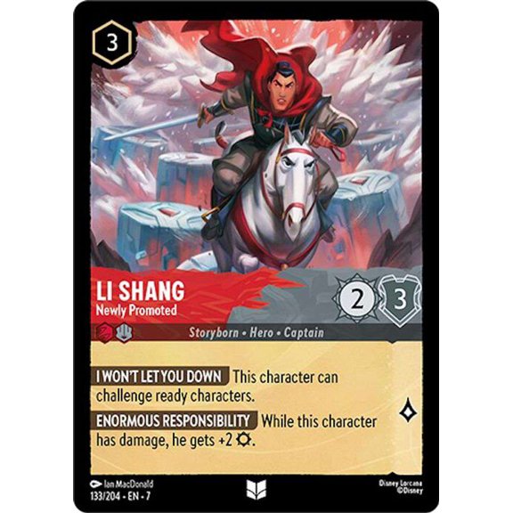 Disney Lorcana Archazia's Island Uncommon Li Shang - Newly Promoted #133