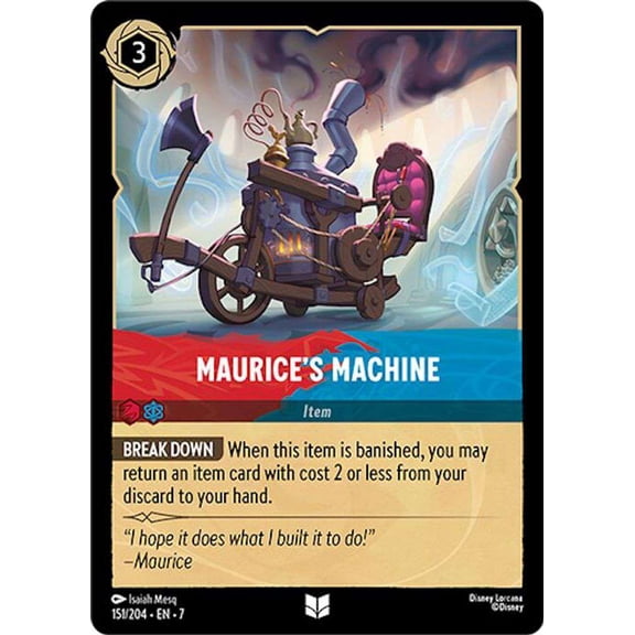 Disney Lorcana Archazia's Island Uncommon Maurice's Machine #151
