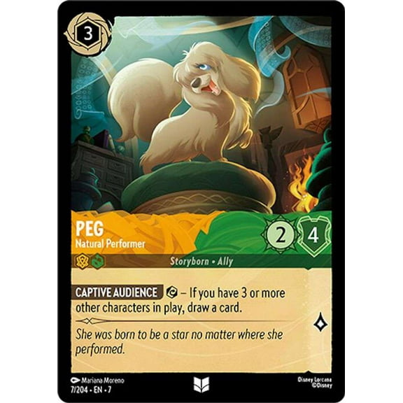 Disney Lorcana Archazia's Island Uncommon Peg - Natural Performer #7 (FOIL)