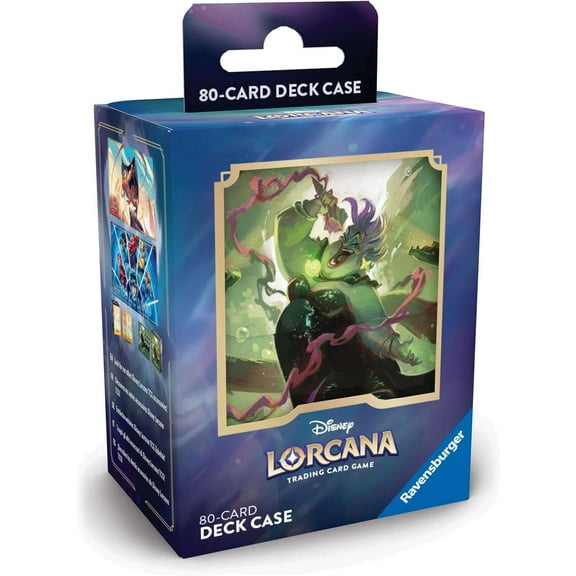 Ravensburger Disney Lorcana TCG: Archazia's Island Deck Box Featuring Ursula - Deceiver of All | Securely Store 80 Sleeved Cards | Durable & Portable Organizer for TCG | Ages 8+
