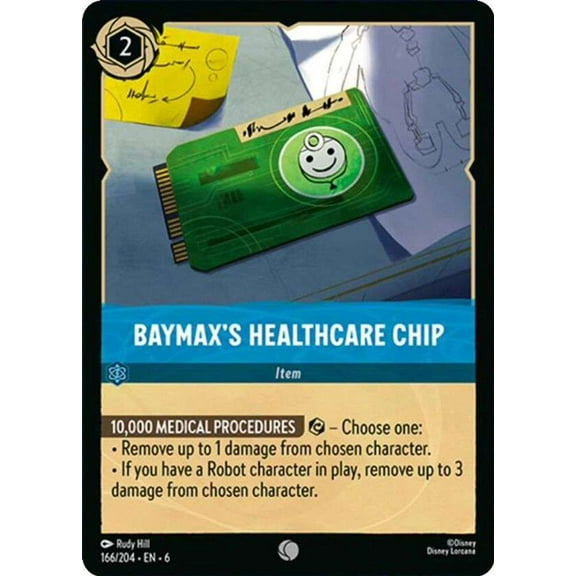 Disney Lorcana Azurite Sea Common Baymax's Healthcare Chip #166
