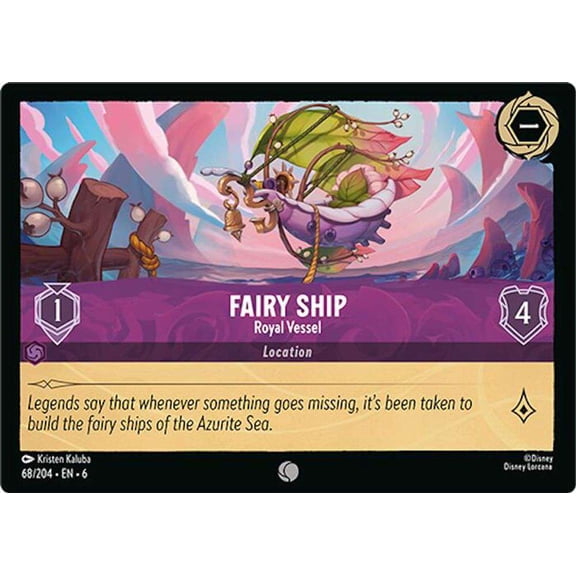 Disney Lorcana Azurite Sea Common Fairy Ship - Royal Vessel #68