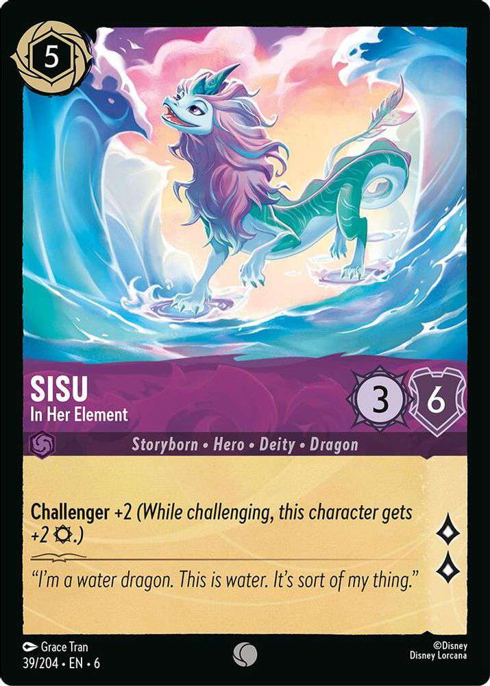 Disney Lorcana Azurite Sea Common Sisu - In Her Element #39 - Walmart.com