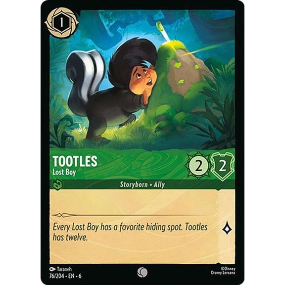 Disney Lorcana Azurite Sea Common Tootles - Lost Boy #76