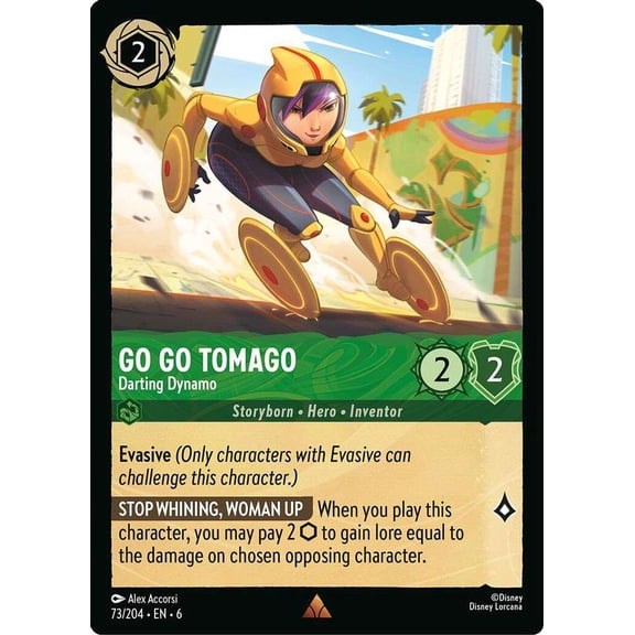Disney Lorcana Azurite Sea Rare Go Go Tomago - Darting Dynamo #73