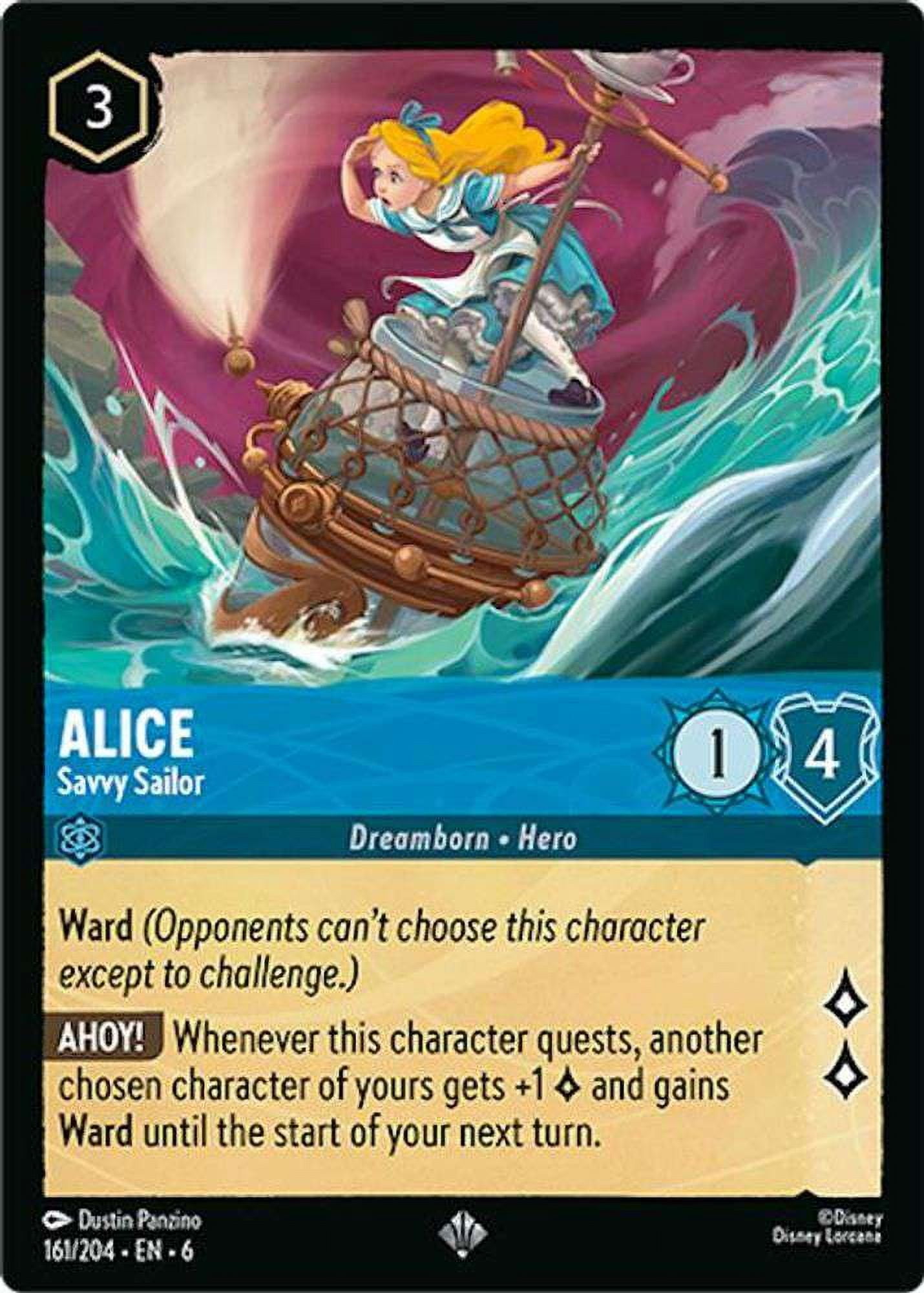 Disney Lorcana Azurite Sea Super Rare Alice - Savvy Sailor #161 - Walmart Business Supplies Disney Lorcana Azurite Sea Super Rare Alice - Savvy Sailor #161 - Walmart Business Supplies