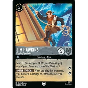 Disney Lorcana Azurite Sea Uncommon Jim Hawkins - Rigging Specialist #183