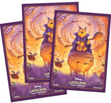 lorcana winnie the pooh cards Ravensburger Disney TCG Deck Box featuring Hunny Wizard by John Loren | Securely Stores 80 Sleeved Disney Lorcana Azurite Sea Winnie