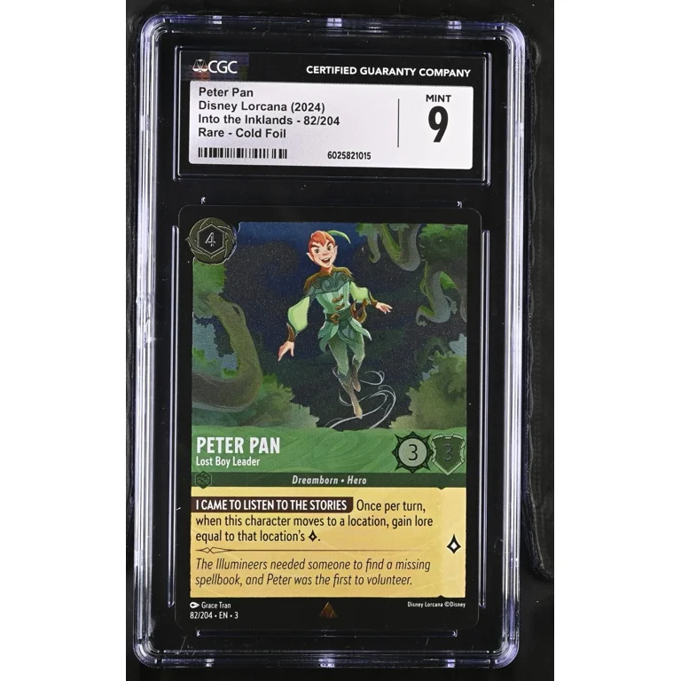 Disney Lorcana Into The Inklands Peter Pan Rare Cold Foil CGC 9 -  Walmart.com