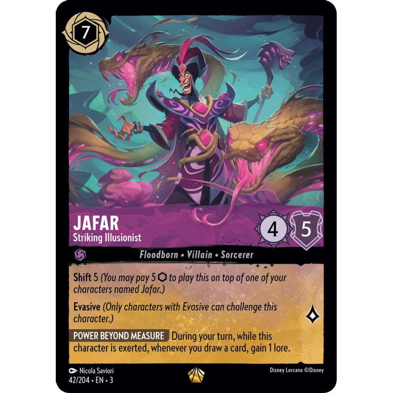 Disney Lorcana Into the Inklands Legendary Jafar - Striking Illusionist #42  - Walmart.com