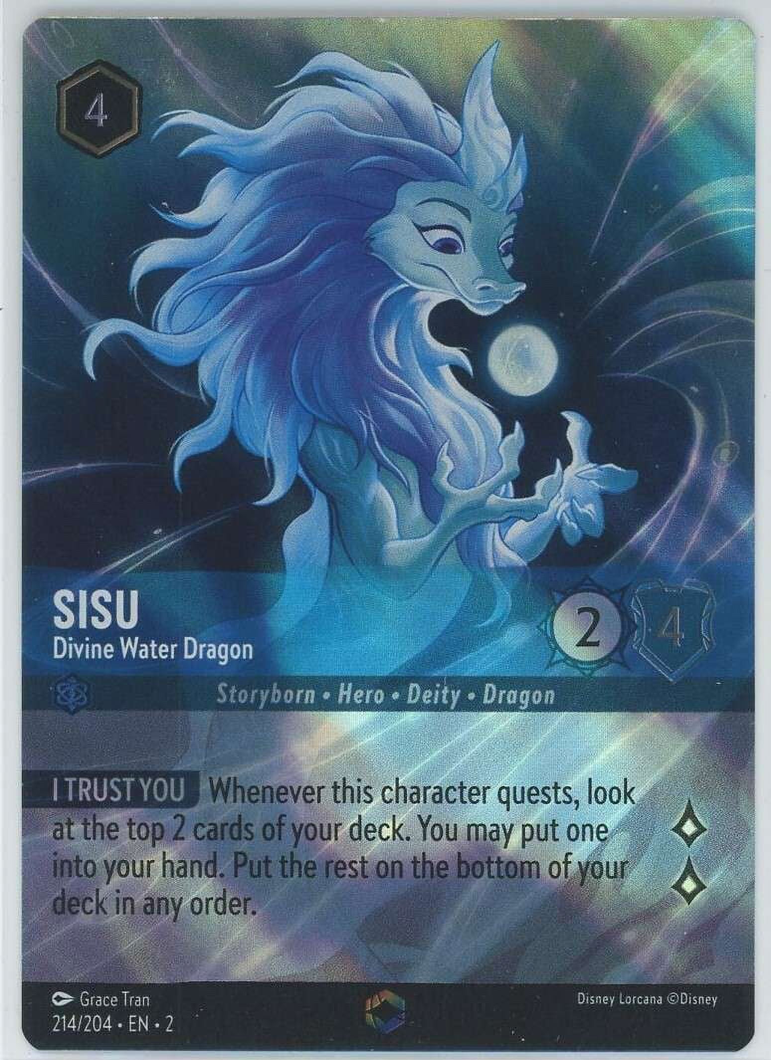 lorcana sisu card - Rise of the Floodborn - 17 Rarity Disney Lorcana Sisu Divine Water