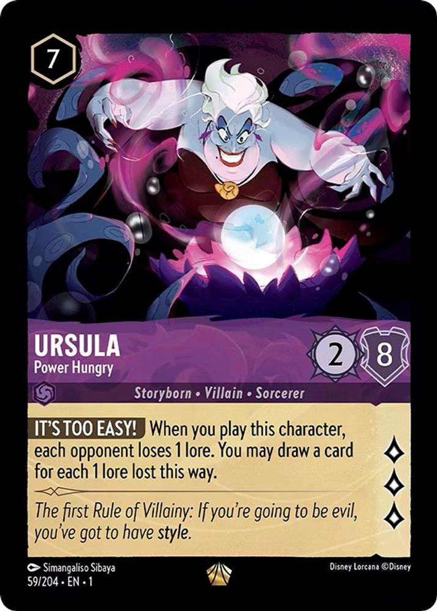 lorcana ursula cards Disney 4 Willpower Disney Lorcana Ursula's Return Card