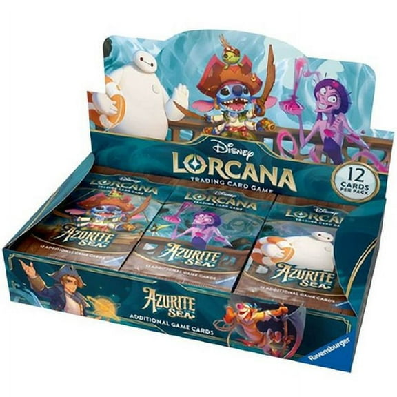 Ravensburger Disney Lorcana TCG: Azurite Sea Booster Pack Display | 24 Packs with 12 Trading Cards Each | Ideal for Collectors & Disney Fans | Suitable for Ages 8+