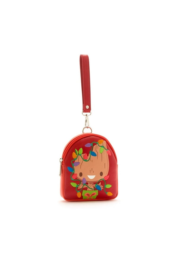 Disney Loungefly Christmas Marvel Baby Groot Guardian of the Galaxy Wristlet Bag
