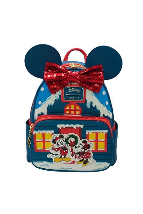 Disney Loungefly Mini Backpack - Mickey and Friends Happy Holidays - LE 1000