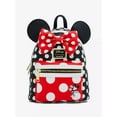 thumbnail image 1 of Disney Loungefly Minnie Mouse Rocks the Dots Black & Red Polka Dot Mini Backpack, 1 of 3