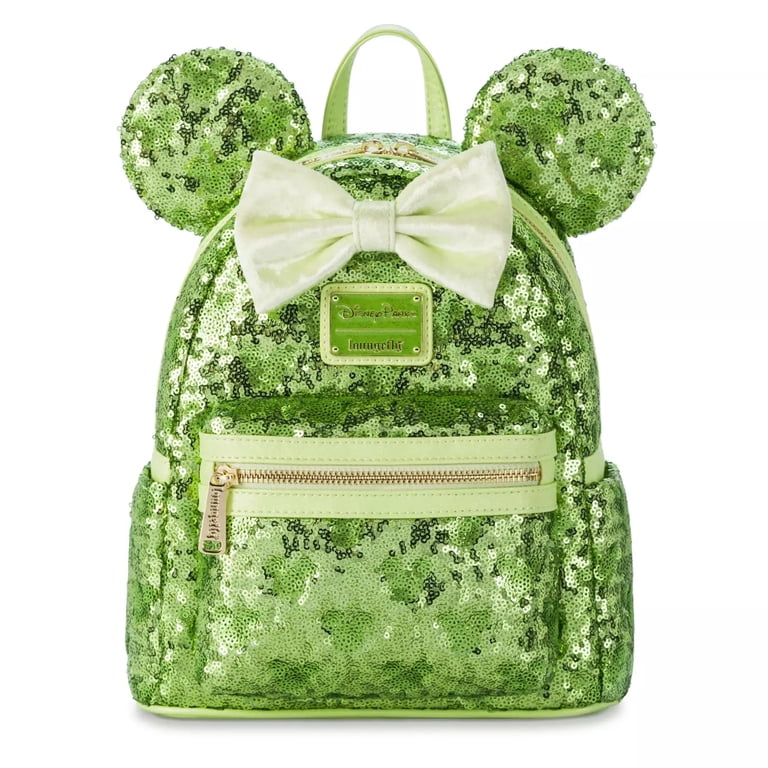 Disney Loungefly Tinker Bell Green Sequins Mini Backpack  display picture 2