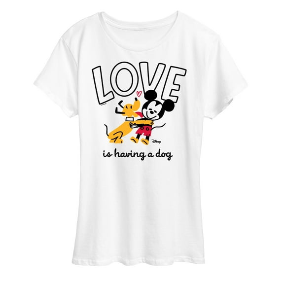 Disney - Love Is Having A Dog - Women's Short Sleeve Graphic T-Shirt