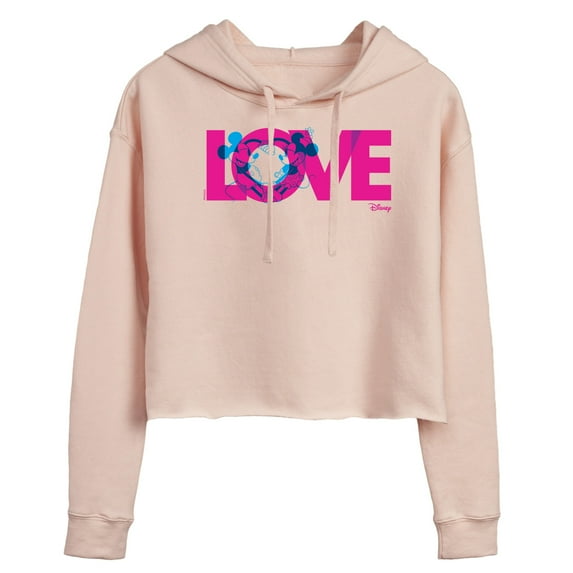 Disney - Love M And M - Juniors Cropped Pullover Hoodie