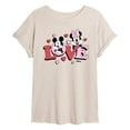 thumbnail image 1 of Disney - Love Mickey Minnie - Juniors Oversized Graphic T-Shirt, 1 of 4