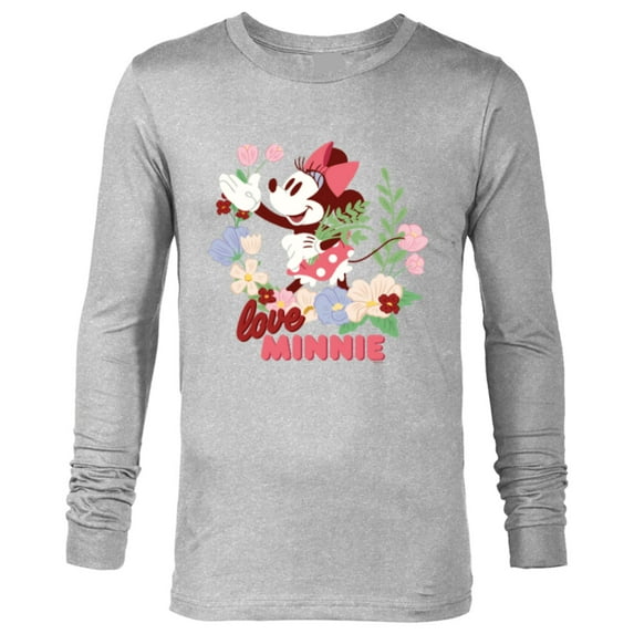 Disney Love Minnie Mouse Botanical Garden Flowers Spring - Long Sleeve T-Shirt for Men - Customized-Athletic Heather