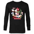 thumbnail image 1 of Disney Love Minnie Mouse Botanical Garden Flowers Spring - Long Sleeve T-Shirt for Men - Customized-Black, 1 of 5