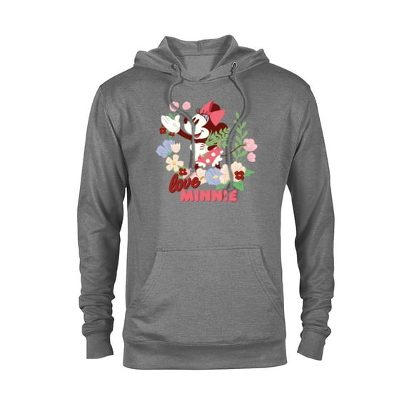 Disney Love Minnie Mouse Botanical Garden Flowers Spring - Pullover Hoodie for Adults - Customized-Athletic Heather