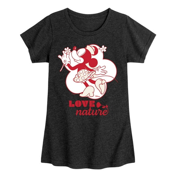 Disney - Love Nature Minnie Mouse - Toddler & Youth Girls Short Sleeve Graphic T-Shirt