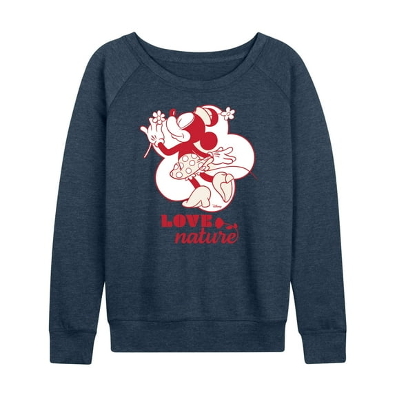 Disney - Love Nature Minnie Mouse - Women's Lightweight French Terry Long Sleeve Shirt