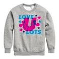thumbnail image 1 of Disney - Love U Lots - Toddler & Youth Crewneck Fleece Sweatshirt, 1 of 5