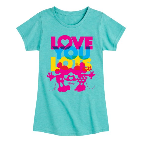 Disney - Love You Lots - Youth Girls Fitted Short Sleeve T-Shirt