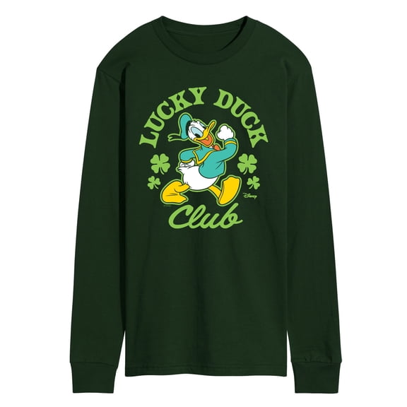 Disney - Lucky Duck Club - Men's Long Sleeve Graphic T-Shirt