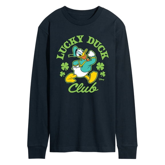 Disney - Lucky Duck Club - Men's Long Sleeve Graphic T-Shirt
