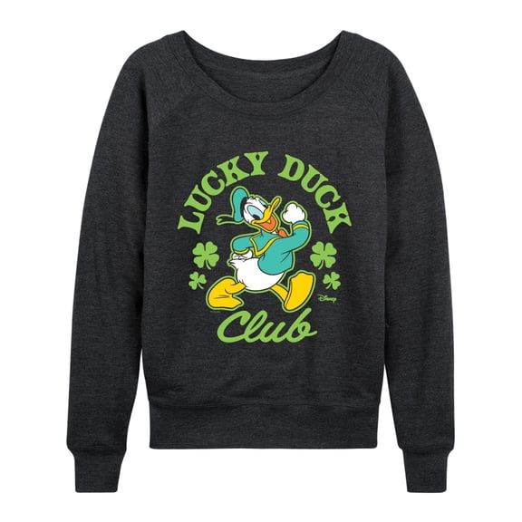 Disney - Lucky Duck Club - Women's French Terry Long Sleeve Pullover