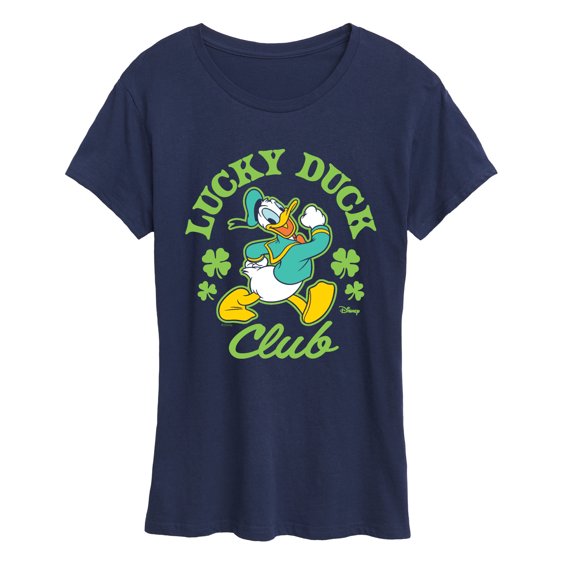 Disney - Lucky Duck Club - Women's Short Sleeve Graphic T-Shirt