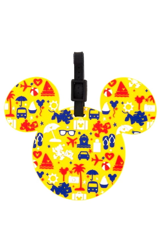 Luggage Tag - Vacation Icons And Characters - Yellow