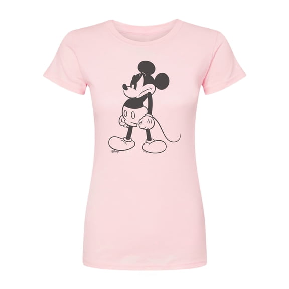 Disney - Mad Stand Mickey - Juniors Fitted Graphic T-Shirt