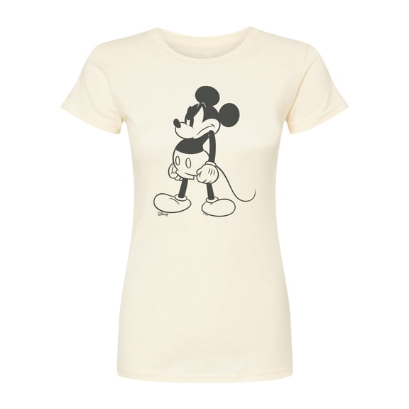 Disney - Mad Stand Mickey - Juniors Fitted Graphic T-Shirt