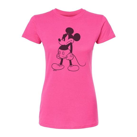 Disney - Mad Stand Mickey - Juniors Fitted Graphic T-Shirt