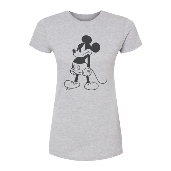 Disney - Mad Stand Mickey - Juniors Fitted Graphic T-Shirt