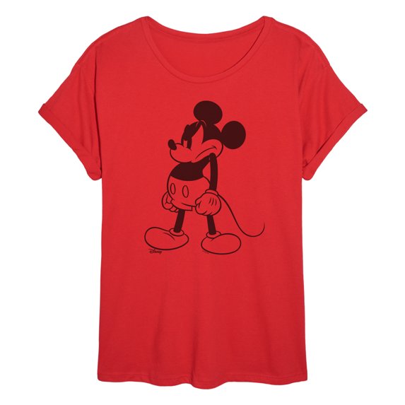 Disney - Mad Stand Mickey - Juniors Oversized Graphic T-Shirt