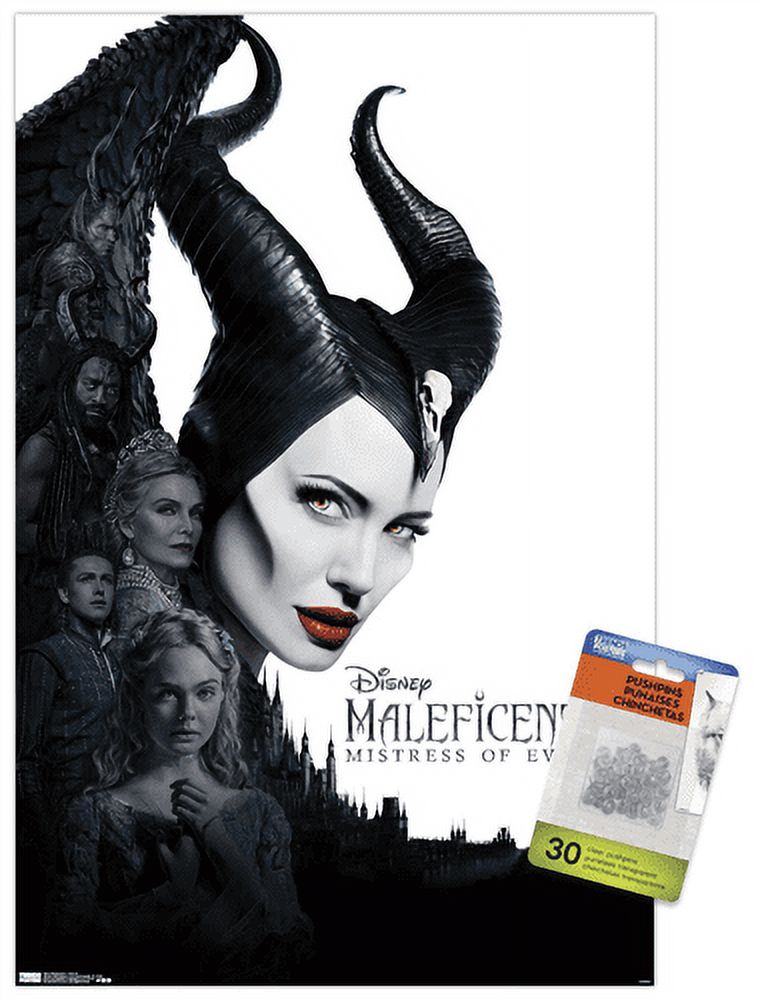 Disney Maleficent 2 - Key Art Wall Poster with Pushpins, 14.725" x 22.375"