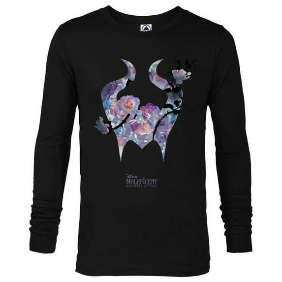 Disney Maleficent: Mistress of Evil Floral Horns - Long Sleeve T-Shirt for Men - Customized-Black