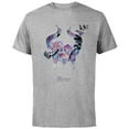 thumbnail image 1 of Disney Maleficent: Mistress of Evil Floral Horns - Short Sleeve Cotton T-Shirt for Adults - Customized-Athletic Heather, 1 of 5