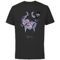 thumbnail image 1 of Disney Maleficent: Mistress of Evil Floral Horns - Short Sleeve Cotton T-Shirt for Adults - Customized-Black, 1 of 5